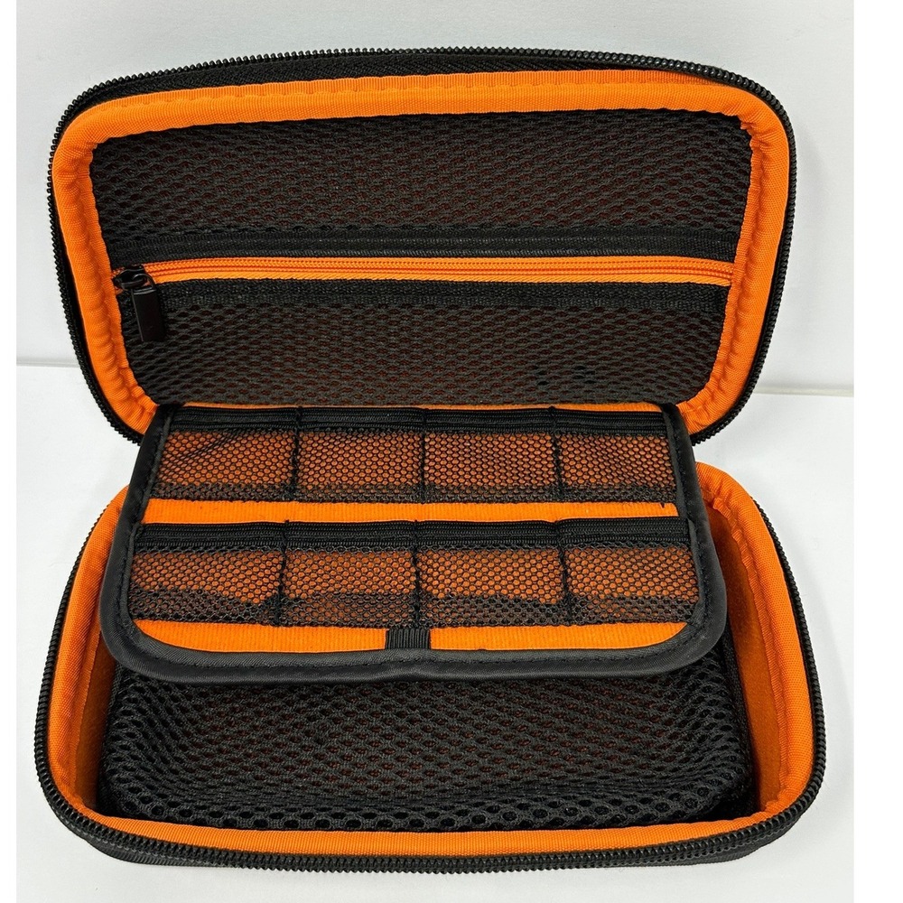 TakeCase Nintendo Switch Carrying Case Black Orange Hard Shell Travel Organizer - Picture 3 of 7